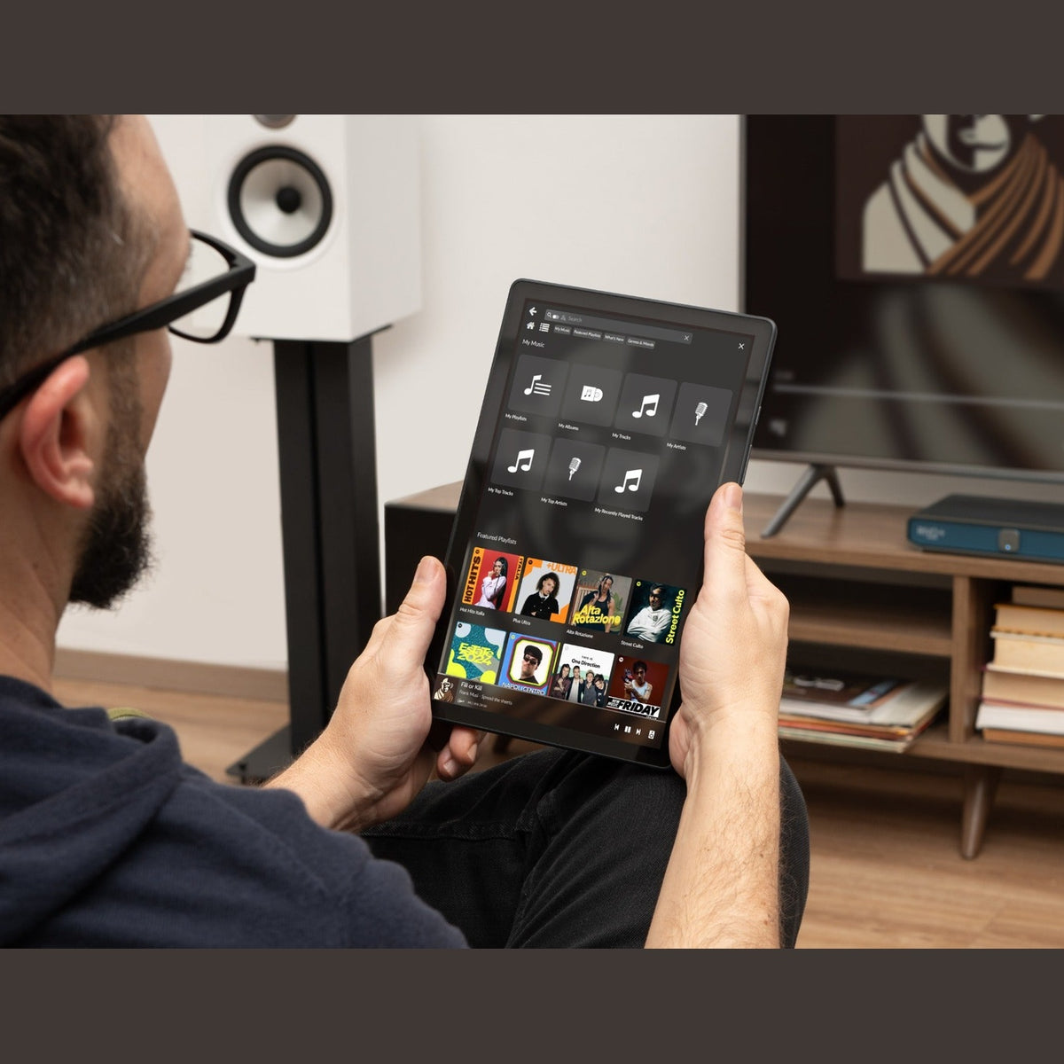 Volumio Rivo Plus controlled with Volumio on a tablet